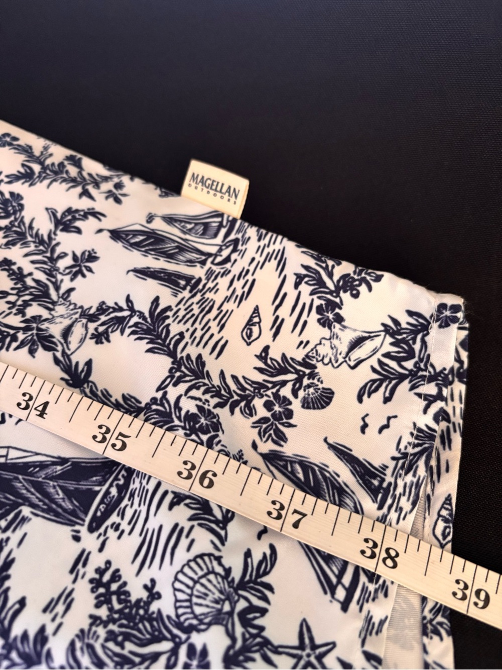 Magellan Outdoors  White & Navy Nautical Printed drawstring waist dress - Picture 11 of 14